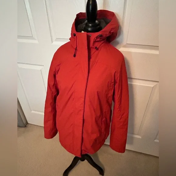 New L.L. Bean Orange Water Proof Jacket with Plush Interior - Picture 1 of 12